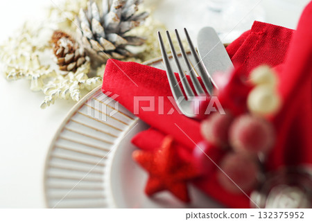 聖誕餐桌協調圖像 聖誕餐桌協調圖像 132375952