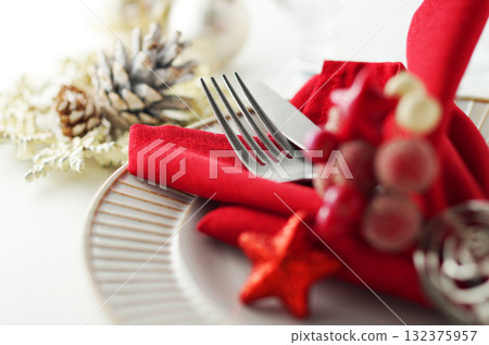 聖誕餐桌協調圖像 132375957