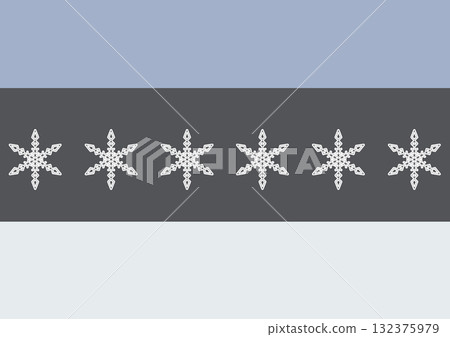 具有簡單的幾何圖案和雪花的冬季背景 132375979