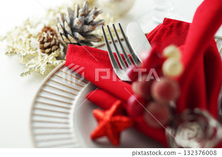 聖誕餐桌協調圖像 132376008