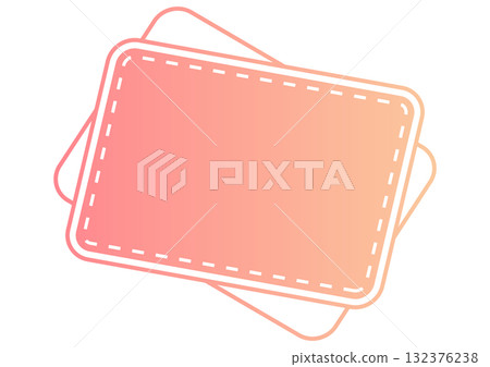 Warm-colored stitched design frame 132376238