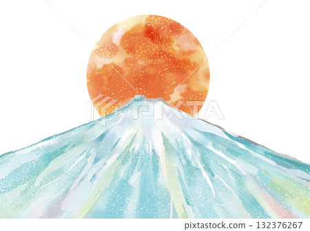 富士山的日式背景 132376267