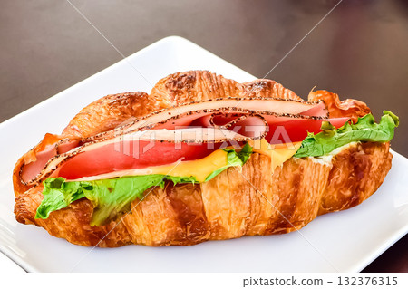 Croissant sandwich Croissant sandwich 132376315