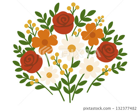 五顏六色的花圖 132377482