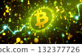 Bitcoin Cyber Matrix Code background 132377726