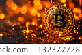 Bitcoin Cyber Matrix Code background 132377728