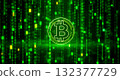Bitcoin Cyber Matrix Code background 132377729