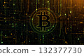 Bitcoin Cyber Matrix Code background 132377730