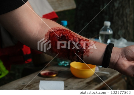 Special Effects Wound Makeup Fake Injury Forearm 132377863