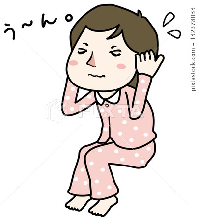 壓力大的女人因失眠而無法入睡 壓力大的女人因失眠而無法入睡 132378033