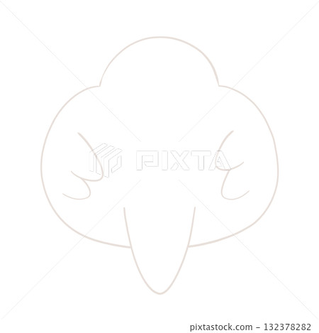 White Java Sparrow, back view 132378282