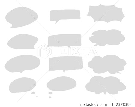 對話泡泡灰色無框 對話泡泡灰色無框 132378393