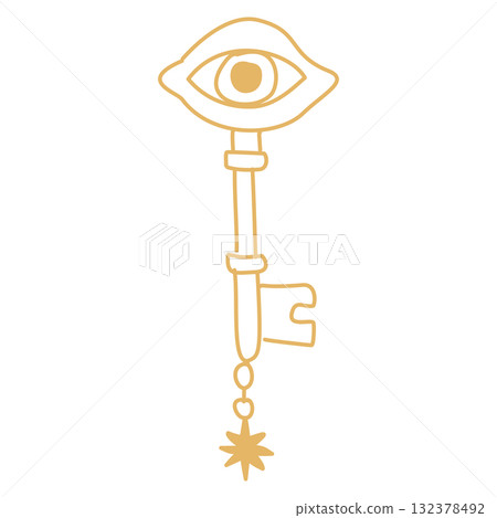 Celestial Magic Key Line Art Illustration with Eye and Star Charm Elegant Cosmic Christmas Outline Mystical Holiday Design for Winter Greeting Cards and Decorative Crafts Celestial Magic Key Line Art Illustration with Eye and Star Charm Elegant Cosmic Christmas Outline Mystical Holiday Design for Winter Greeting Cards and Decorative Crafts 132378492