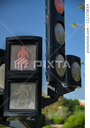 Close-up of city work traffic lights Close-up of city work traffic lights 132378654