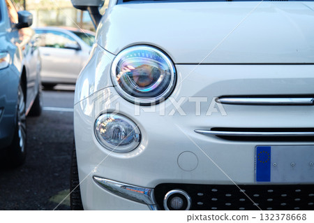 car headlights close-up exterior detail 132378668