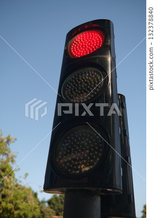 Close-up of city work traffic lights 132378840