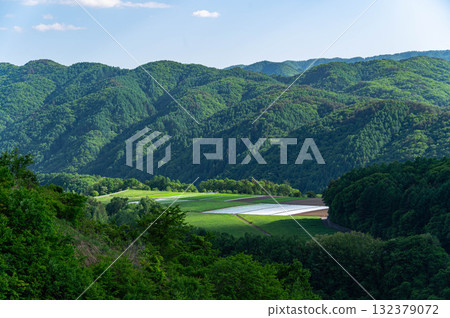 Vegetable fields from Yanagisawa Ridge Park Vegetable fields from Yanagisawa Ridge Park 132379072