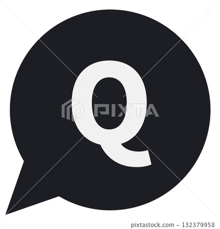 簡單圓形氣泡Q（黑色氣泡版） 132379958