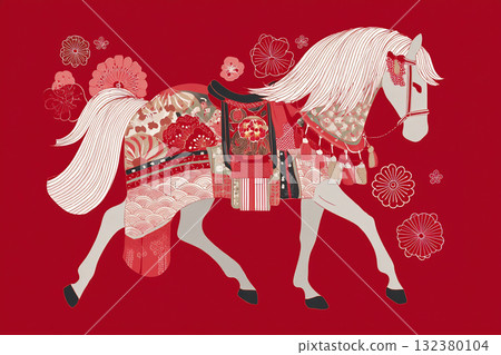 華麗的馬圖 132380104