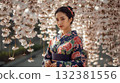 A woman in a kimono 132381556