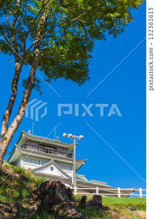 Komakiyama Castle, a stone fortress built by Oda Nobunaga, where excavations continue (Komaki City, Aichi Prefecture) 132381615