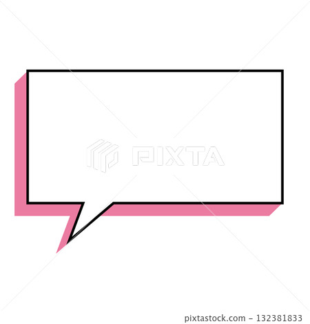 簡單的語音氣泡圖，水平，正方形 132381833