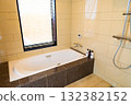 Bathtub and rain shower in a tropical resort villa hotel with an open sky (Miyakojima, Okinawa Prefecture) 132382152