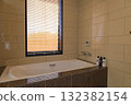 Bathtub and rain shower in a tropical resort villa hotel with an open sky (Miyakojima, Okinawa Prefecture) 132382154