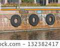 Chained Tires Dock Fenders 132382417