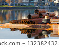 Steel Beams Pipes Barge 132382432