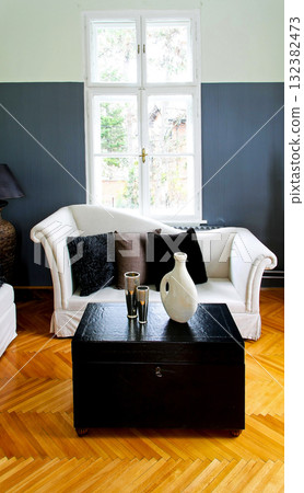 Retro room interior Retro room interior 132382473