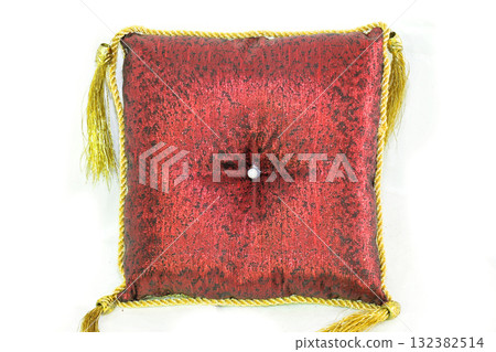 Red pillow gold rope 132382514