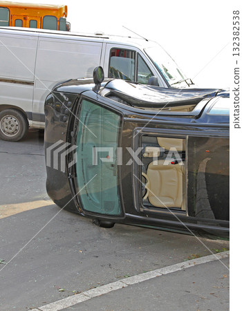 Car on side crash 132382538