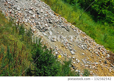 Dump debris in nature Dump debris in nature 132382542
