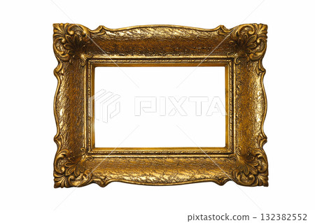 Old gold rectangular frame 132382552