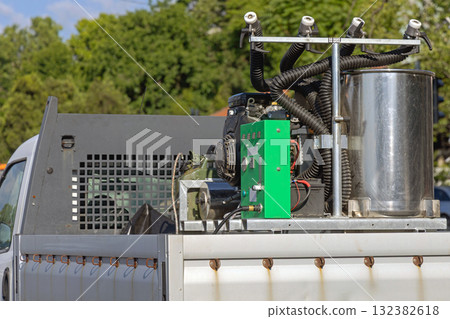 Spraying Mosquitoes Truck 132382618