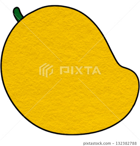 Ripe yellow mango with leaf Ripe yellow mango with leaf 132382788