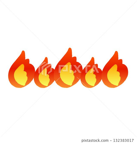 Brush-drawn lined flames/fire icon Brush-drawn lined flames/fire icon 132383017