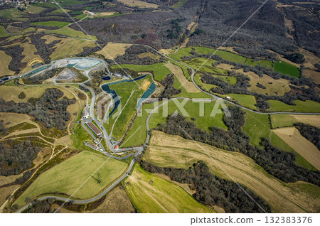 Waste disposal site overview in Saint-Pee-sur-Nivelle during daytime 132383376