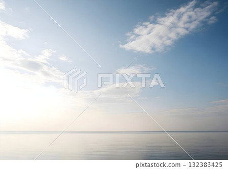 Soft Morning Light over Calm Sea 132383425