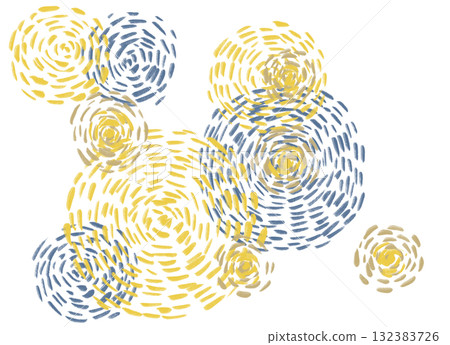 starry night impressionist style painting llustartion background art 132383726