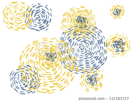 starry night impressionist style painting llustartion background art 132383727