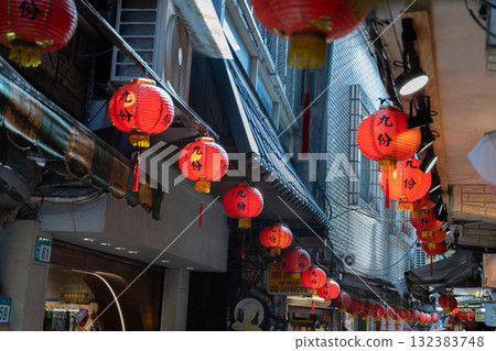 台灣九份的白天燈籠 台灣九份的白天燈籠 132383748