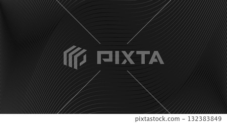 Abstract black background from lines. Wavy line drawing . Design element. Vector illustration . 132383849