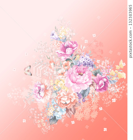 Handpainted Diverse Floral Decorative Pattern Collection Artwork Assortment 132383965