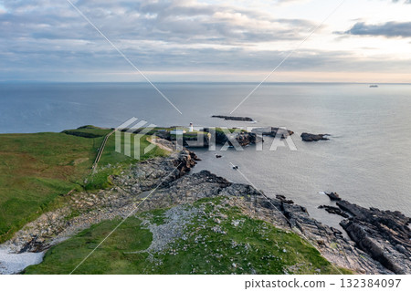 Aerial view of Rathlin O'Birne island in County Donegal, Irleand 132384097