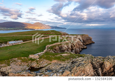 Aerial view of Rathlin O'Birne island in County Donegal, Irleand Aerial view of Rathlin O'Birne island in County Donegal, Irleand 132384100