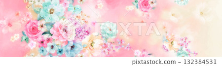 Handpainted Diverse Floral Decorative Pattern Collection Artwork Assortment 132384531