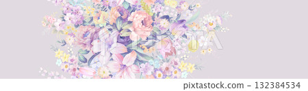 Handpainted Diverse Floral Decorative Pattern Collection Artwork Assortment 132384534