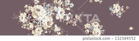 Handpainted Diverse Floral Decorative Pattern Collection Artwork Assortment 132384552